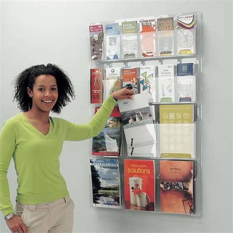 clear brochure display wall mount.